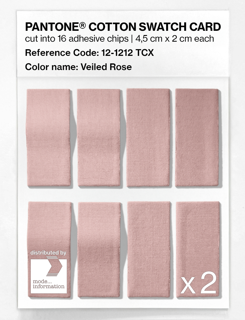 Product image 5 of the product “PANTONE® COTTON SWATCH CARD 12-1212 TCX Veiled Rose ”