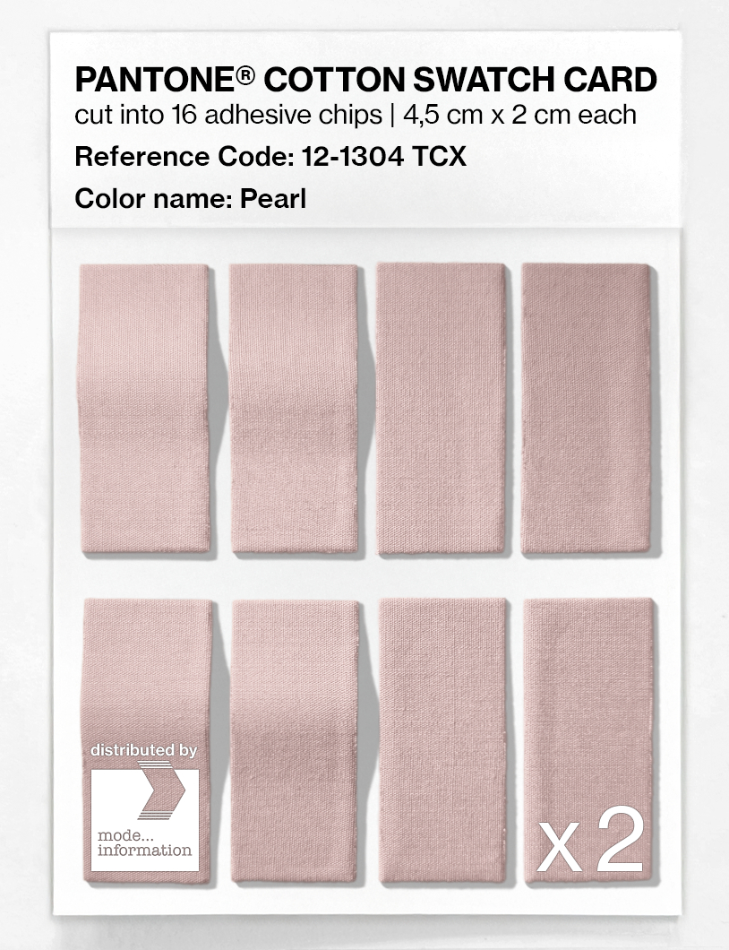 Product image 5 of the product “PANTONE® COTTON SWATCH CARD 12-1304 TCX Pearl ”