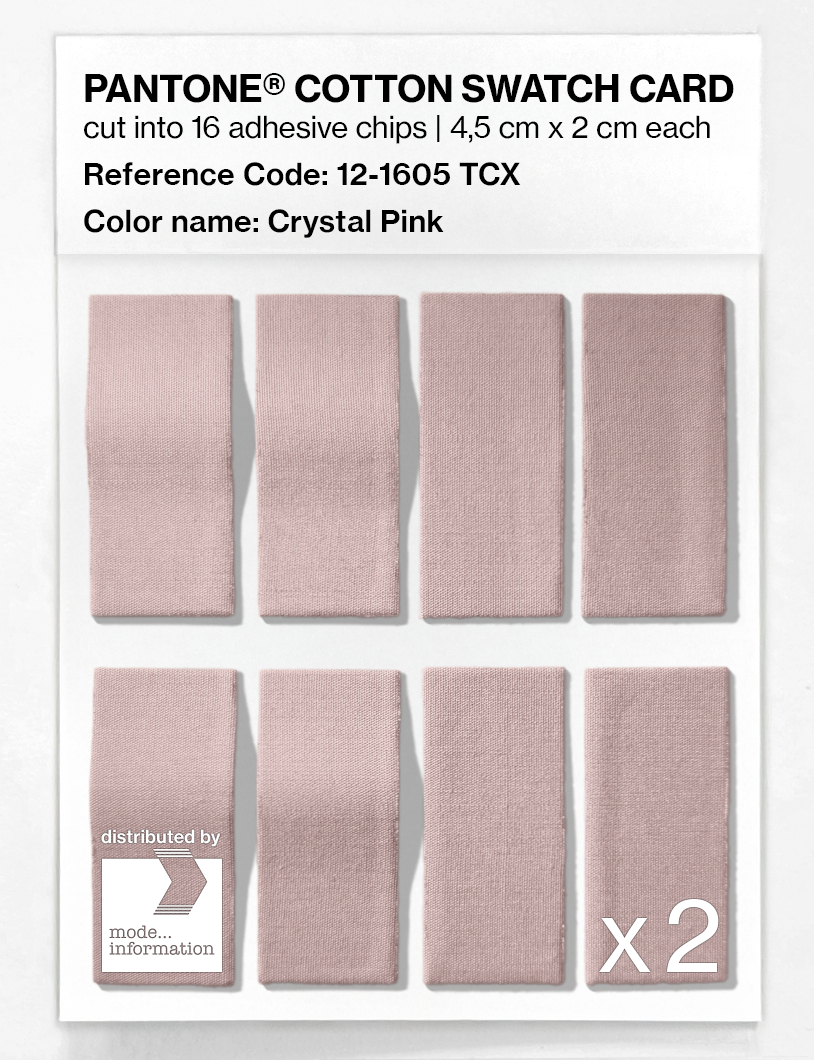 Product image 5 of the product “PANTONE® COTTON SWATCH CARD 12-1605 TCX Crystal Pink ”