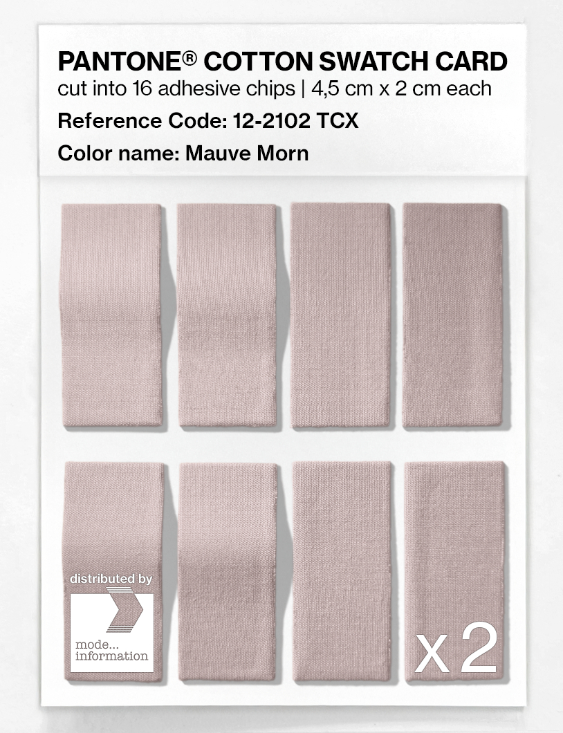 Product image 5 of the product “PANTONE® COTTON SWATCH CARD 12-2102 TCX Mauve Morn ”