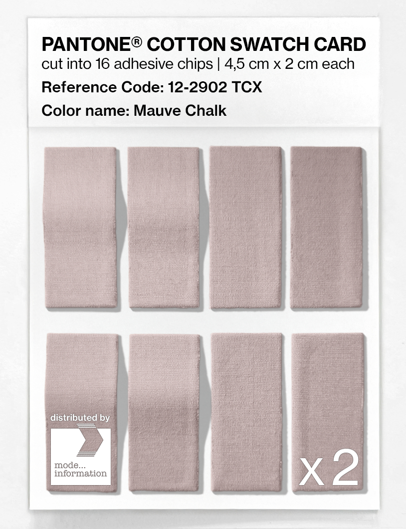 Product image 5 of the product “PANTONE® COTTON SWATCH CARD 12-2902 TCX Mauve Chalk ”