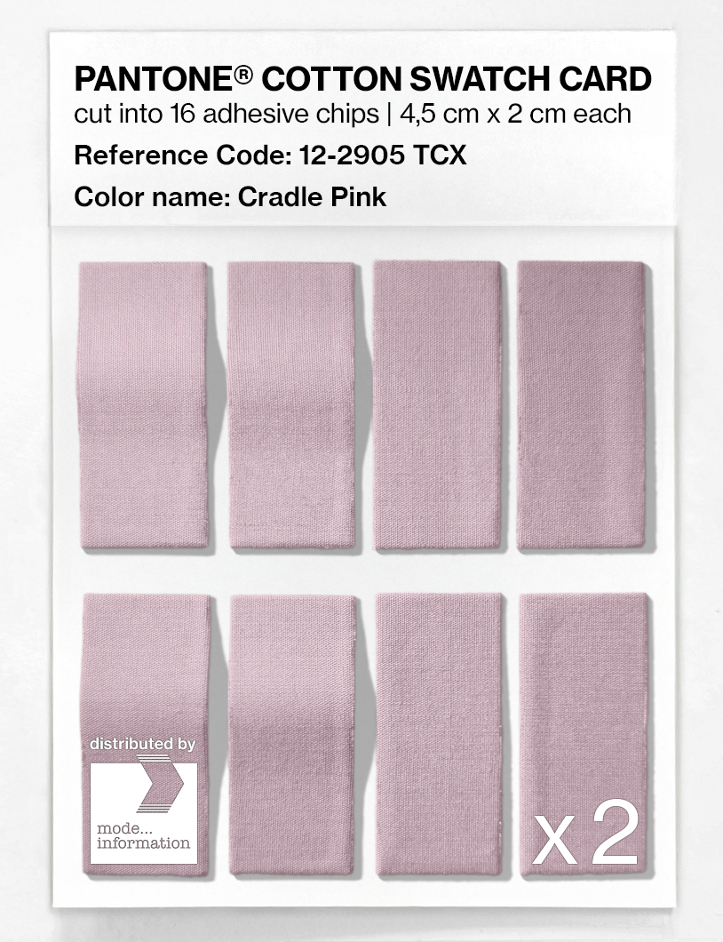 Product image 5 of the product “PANTONE® COTTON SWATCH CARD 12-2905 TCX Cradle Pink ”