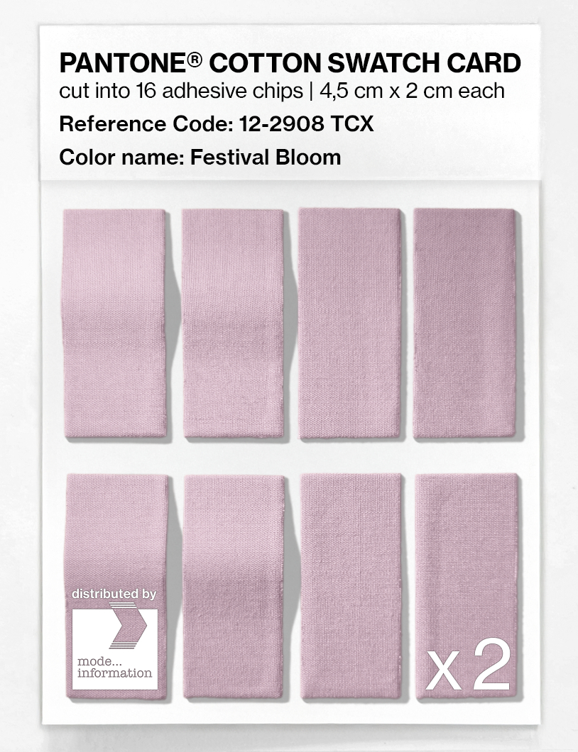 Artikelbild 5 des Artikels “PANTONE® COTTON SWATCH CARD 12-2908 TCX Festival Bloom “