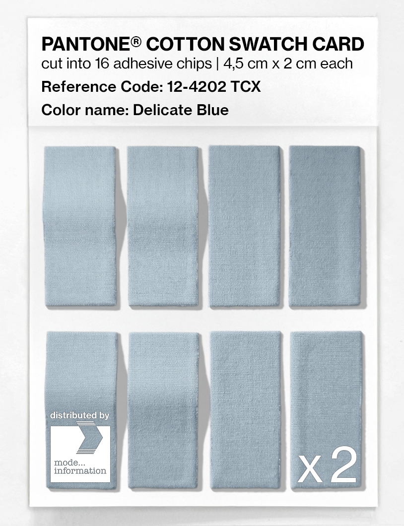 Artikelbild 5 des Artikels “PANTONE® COTTON SWATCH CARD 12-4202 TCX Delicate Blue “