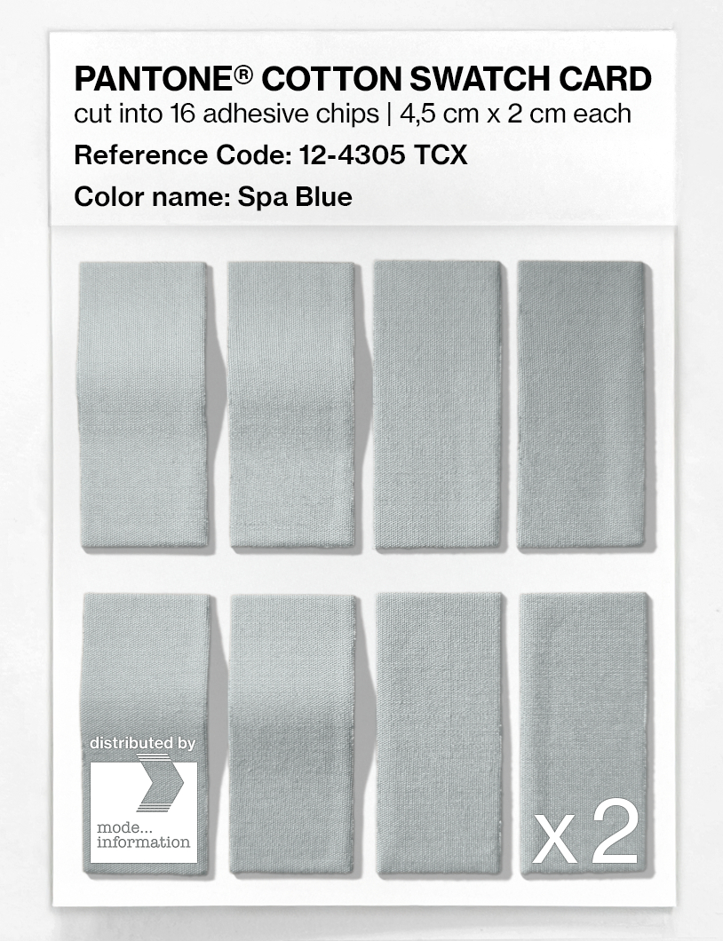 Product image 5 of the product “PANTONE® COTTON SWATCH CARD 12-4305 TCX Spa Blue ”