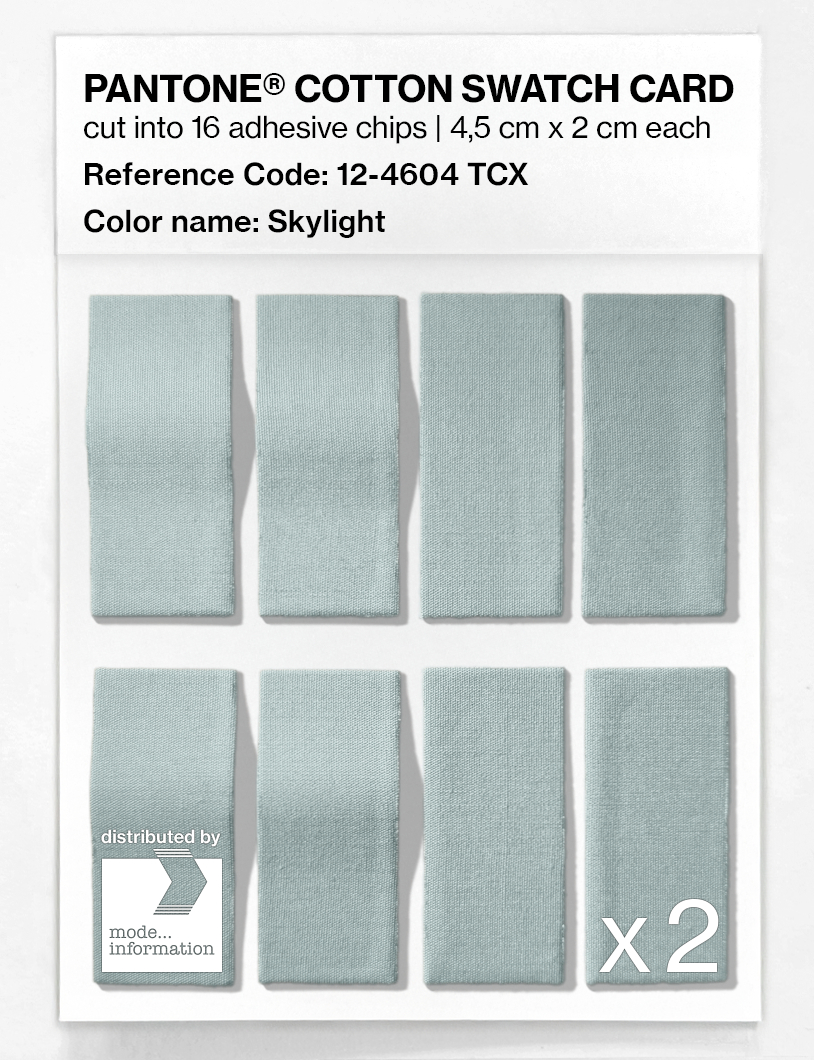 Product image 5 of the product “PANTONE® COTTON SWATCH CARD 12-4604 TCX Skylight ”