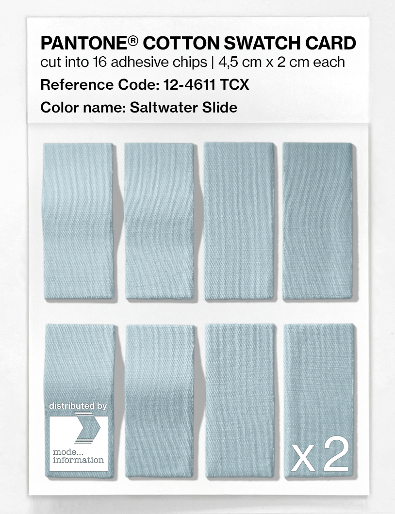 Product image 5 of the product “PANTONE® COTTON SWATCH CARD 12-4611 TCX Saltwater Slide ”
