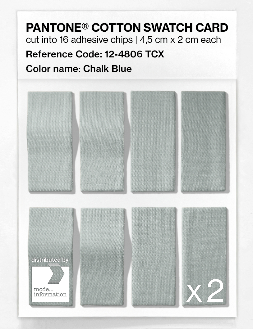 Product image 5 of the product “PANTONE® COTTON SWATCH CARD 12-4806 TCX Chalk Blue ”