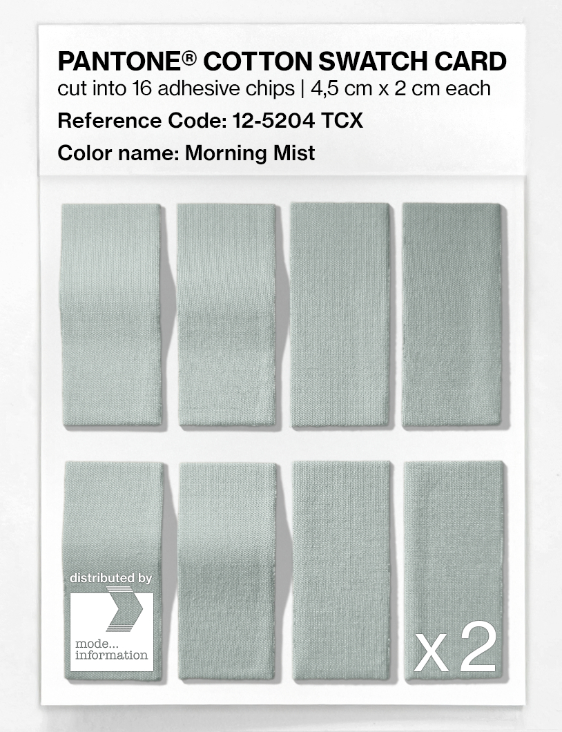 Product image 5 of the product “PANTONE® COTTON SWATCH CARD 12-5204 TCX Morning Mist ”
