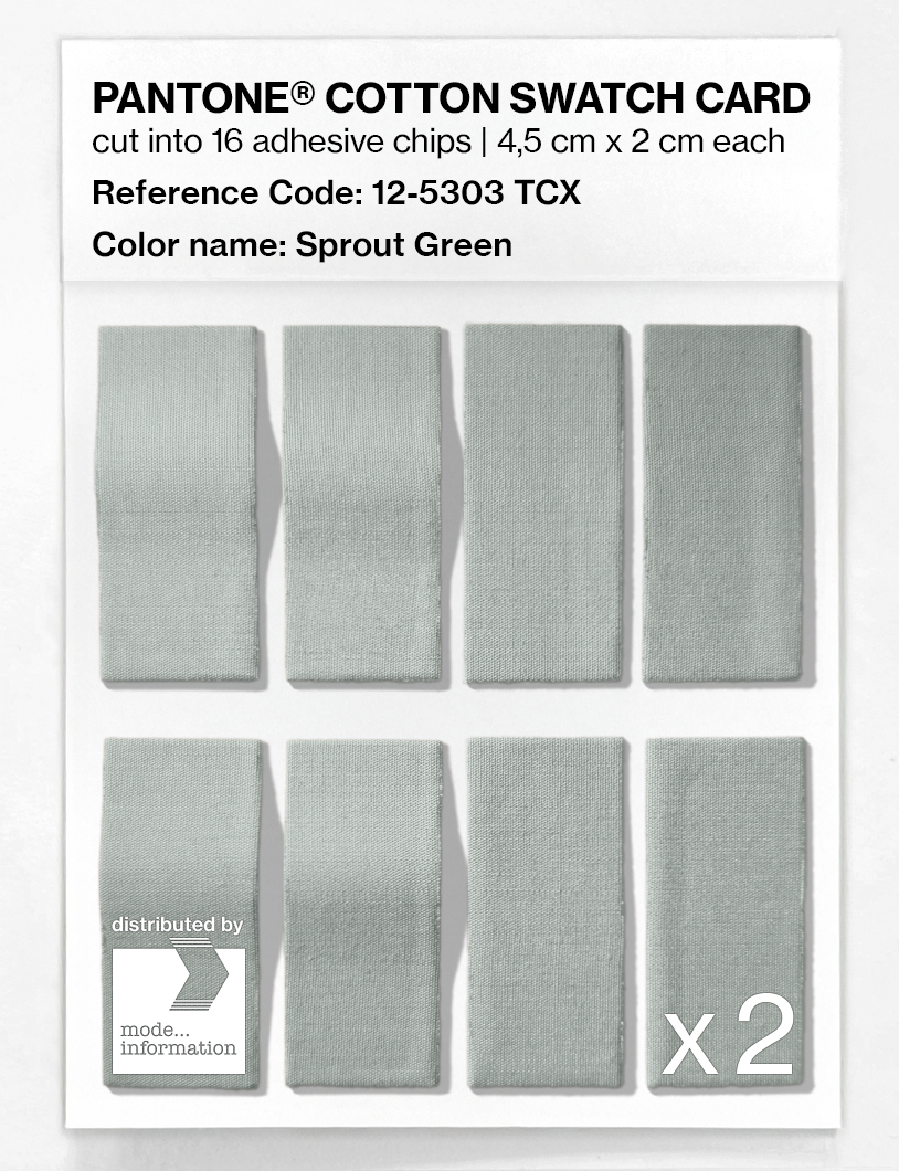 Product image 5 of the product “PANTONE® COTTON SWATCH CARD 12-5303 TCX Sprout Green ”