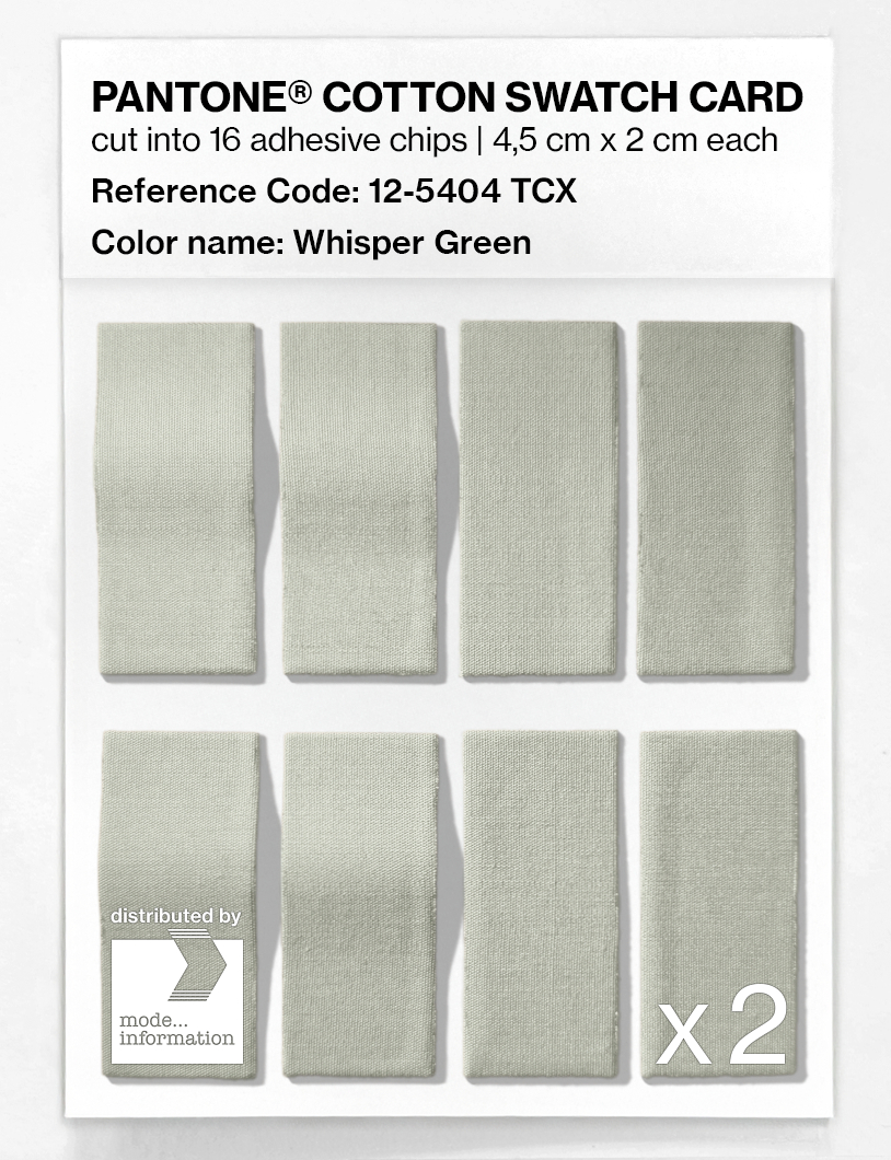 Product image 5 of the product “PANTONE® COTTON SWATCH CARD 12-5404 TCX Whisper Green ”