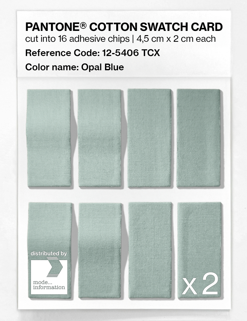 Artikelbild 5 des Artikels “PANTONE® COTTON SWATCH CARD 12-5406 TCX Opal Blue “