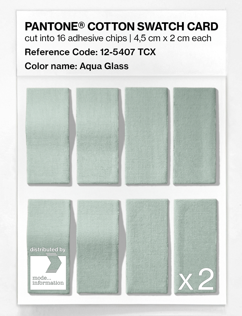 Product image 5 of the product “PANTONE® COTTON SWATCH CARD 12-5407 TCX Aqua Glass ”