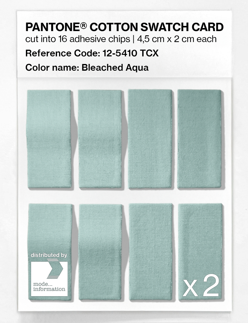 Artikelbild 5 des Artikels “PANTONE® COTTON SWATCH CARD 12-5410 TCX Bleached Aqua “