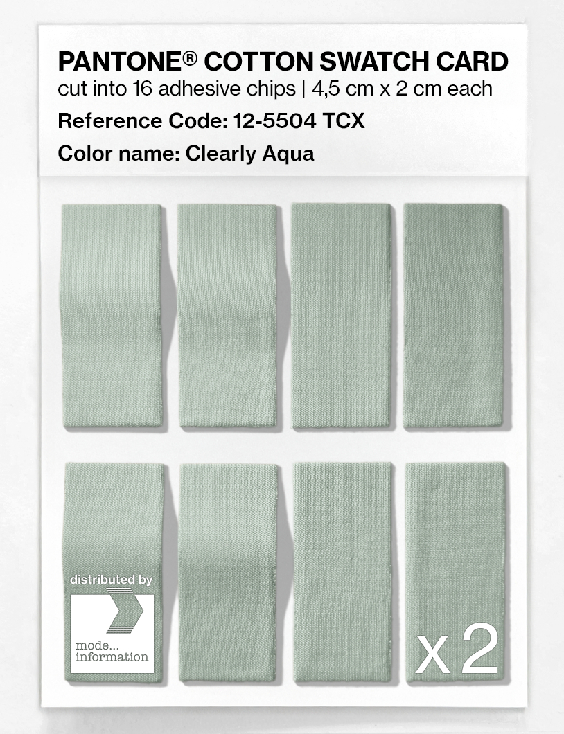 Product image 5 of the product “PANTONE® COTTON SWATCH CARD 12-5504 TCX Clearly Aqua ”