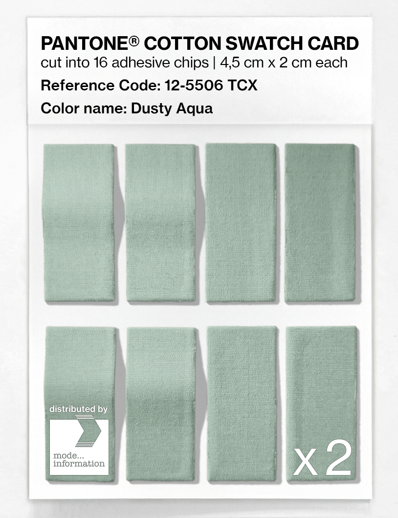 Product image 5 of the product “PANTONE® COTTON SWATCH CARD 12-5506 TCX Dusty Aqua ”