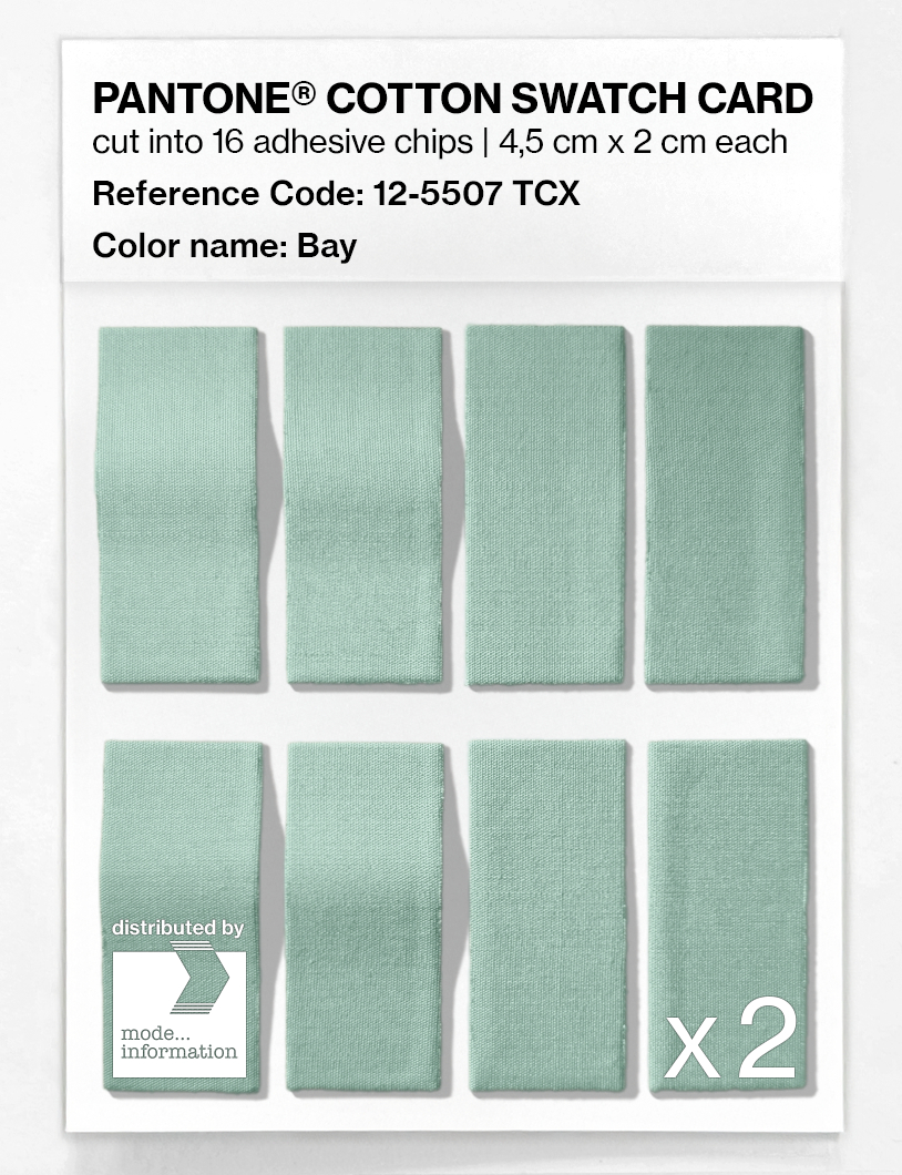 Product image 5 of the product “PANTONE® COTTON SWATCH CARD 12-5507 TCX Bay ”