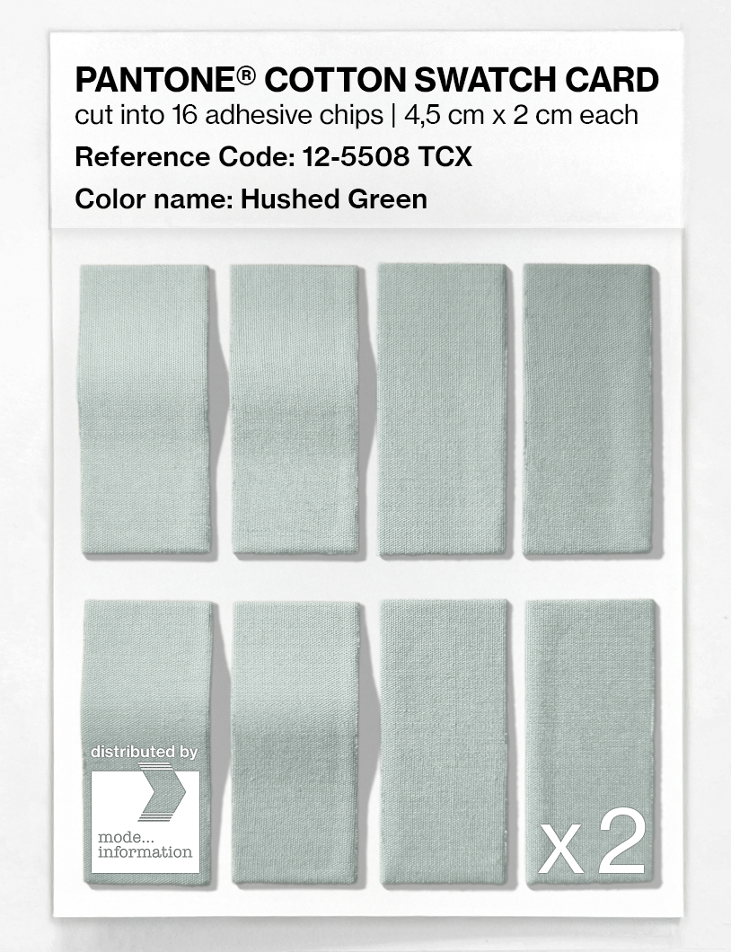 Product image 5 of the product “PANTONE® COTTON SWATCH CARD 12-5508 TCX Hushed Green ”