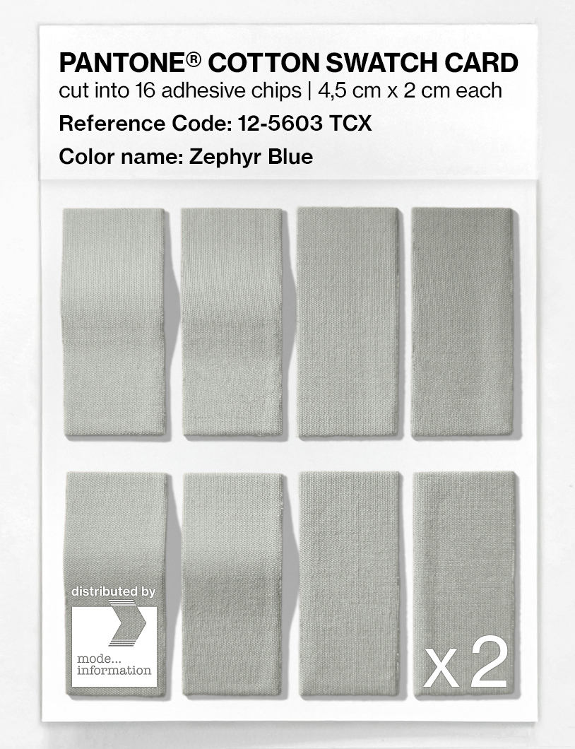 Artikelbild 5 des Artikels “PANTONE® COTTON SWATCH CARD 12-5603 TCX Zephyr Blue “