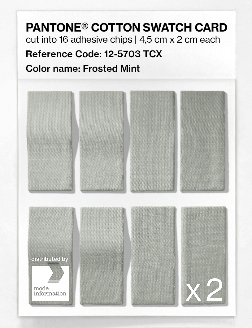 Product image 5 of the product “PANTONE® COTTON SWATCH CARD 12-5703 TCX Frosted Mint ”