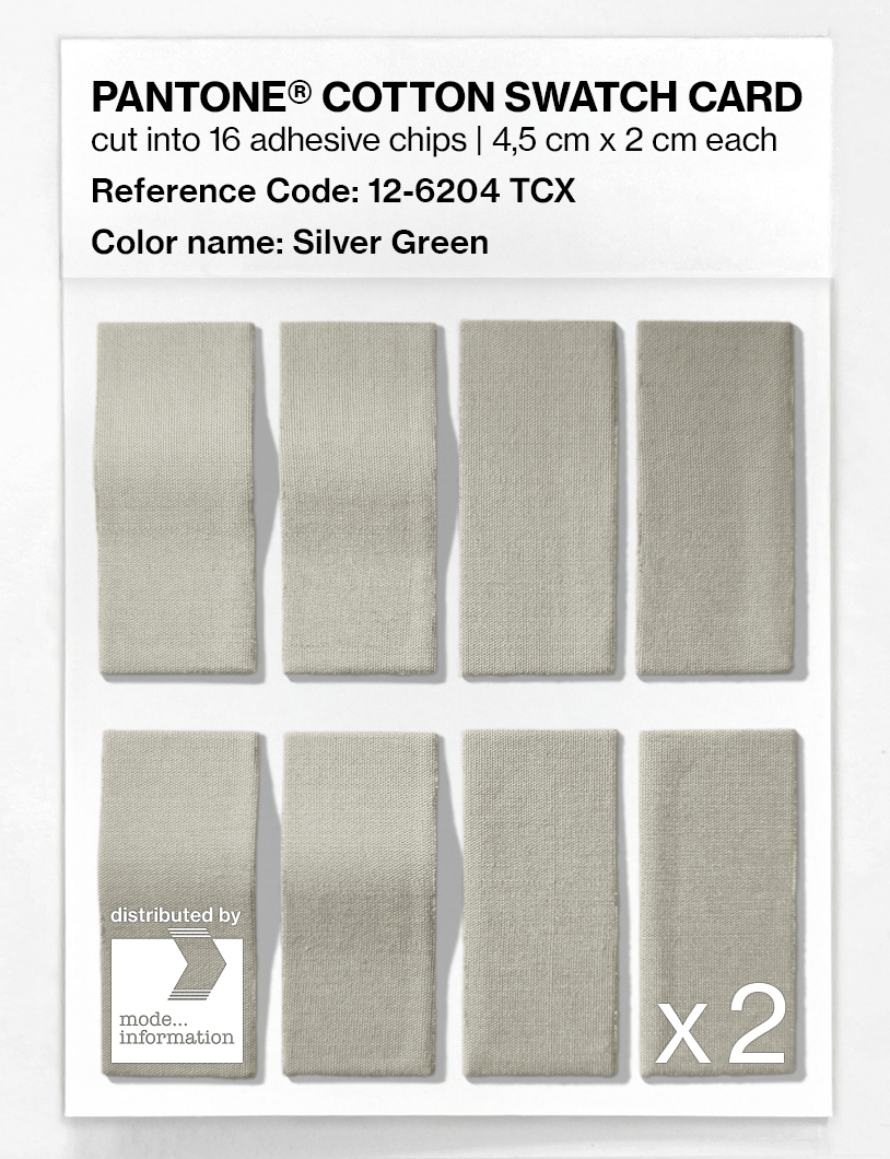 Product image 5 of the product “PANTONE® COTTON SWATCH CARD 12-6204 TCX Silver Green ”