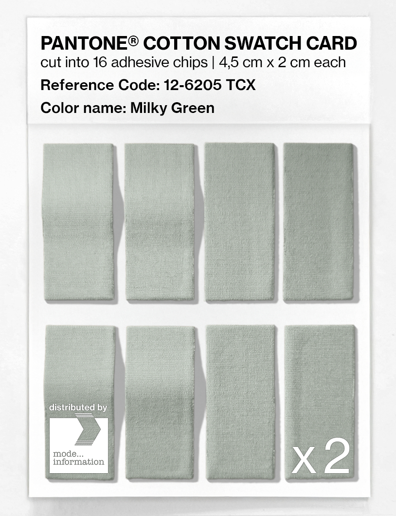 Product image 5 of the product “PANTONE® COTTON SWATCH CARD 12-6205 TCX Milky Green ”