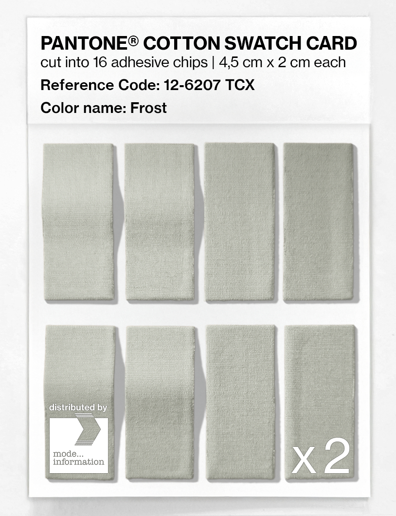 Product image 5 of the product “PANTONE® COTTON SWATCH CARD 12-6207 TCX Frost ”