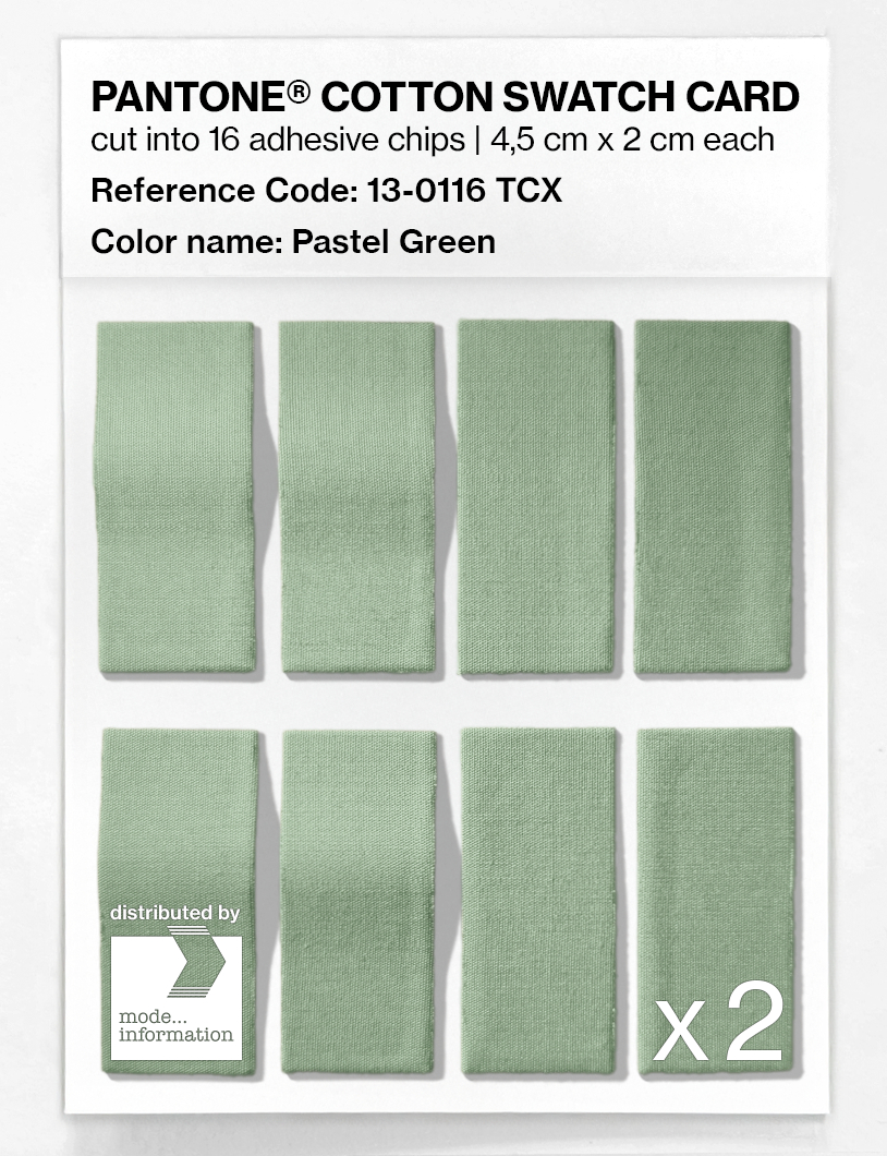 Product image 5 of the product “PANTONE® COTTON SWATCH CARD 13-0116 TCX Pastel Green ”