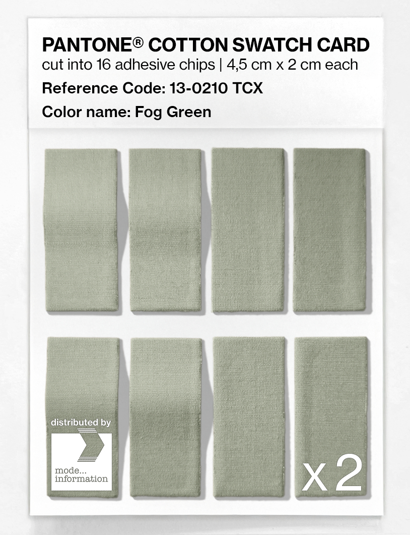 Product image 5 of the product “PANTONE® COTTON SWATCH CARD 13-0210 TCX Fog Green ”