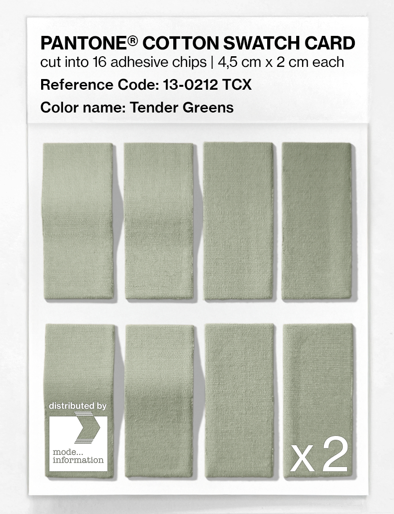 Product image 5 of the product “PANTONE® COTTON SWATCH CARD 13-0212 TCX Tender Greens ”