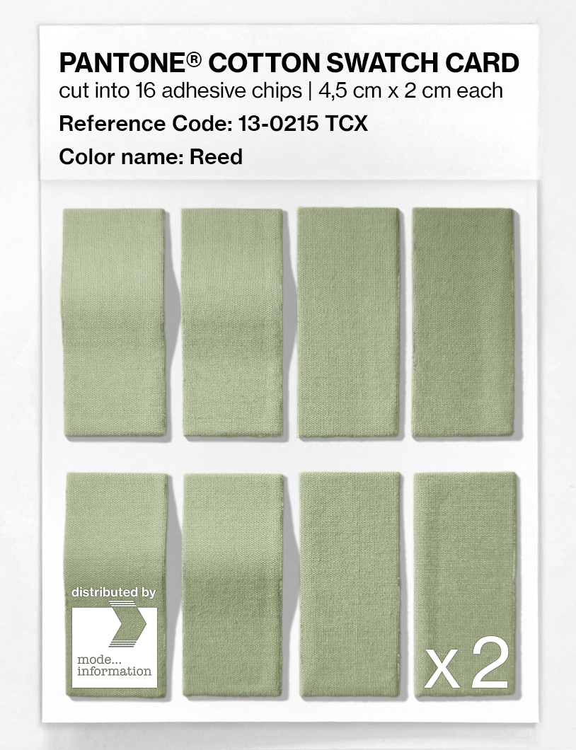 Product image 5 of the product “PANTONE® COTTON SWATCH CARD 13-0215 TCX Reed ”