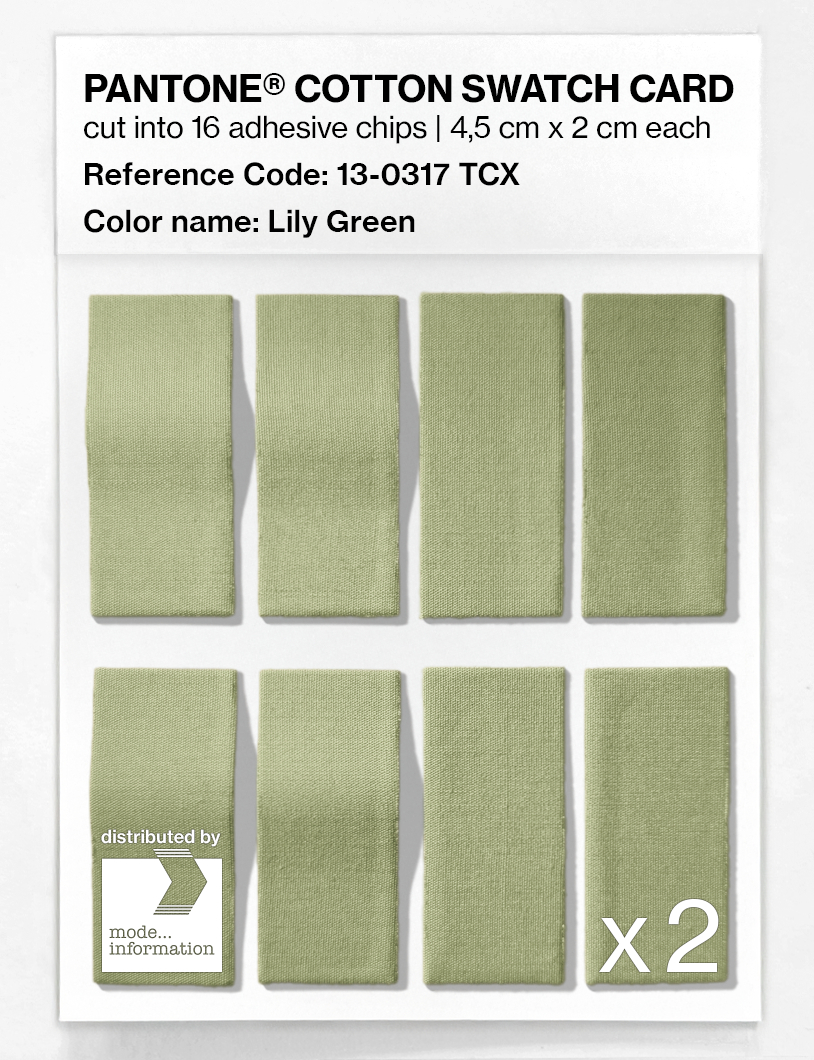 Product image 5 of the product “PANTONE® COTTON SWATCH CARD 13-0317 TCX Lily Green ”