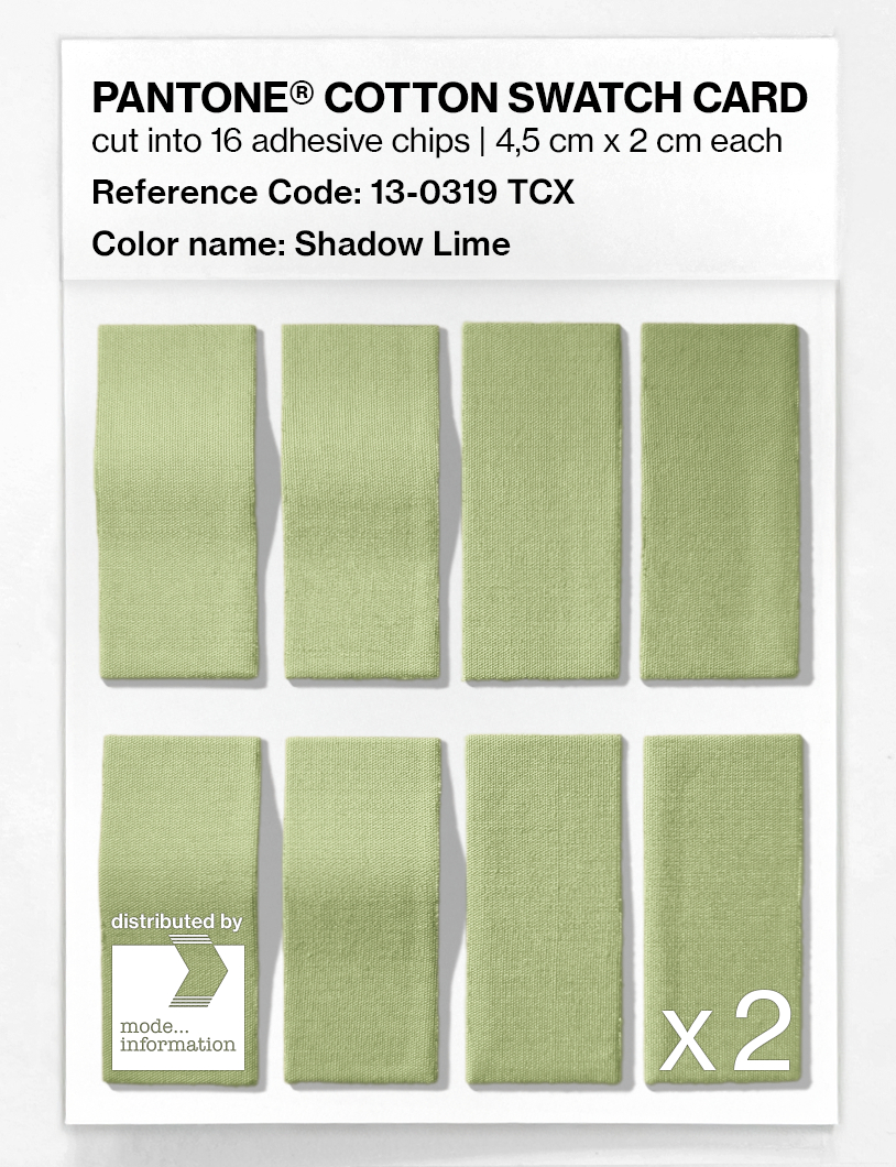 Product image 5 of the product “PANTONE® COTTON SWATCH CARD 13-0319 TCX Shadow Lime ”