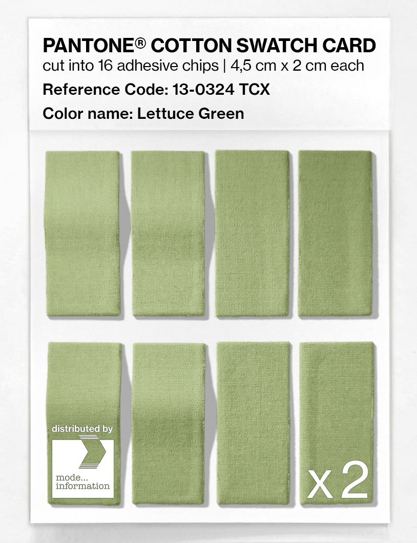 Product image 5 of the product “PANTONE® COTTON SWATCH CARD 13-0324 TCX Lettuce Green ”