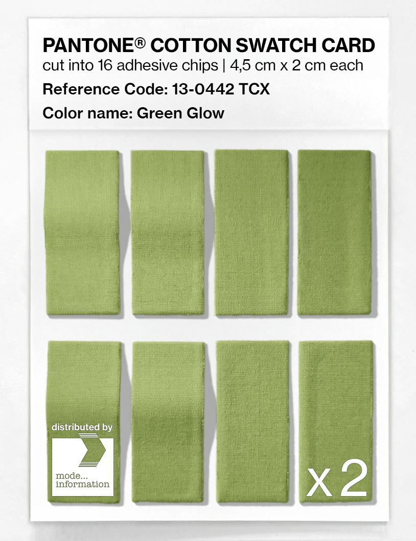 Product image 5 of the product “PANTONE® COTTON SWATCH CARD 13-0442 TCX Green Glow ”