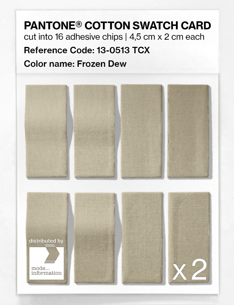 Product image 5 of the product “PANTONE® COTTON SWATCH CARD 13-0513 TCX Frozen Dew ”