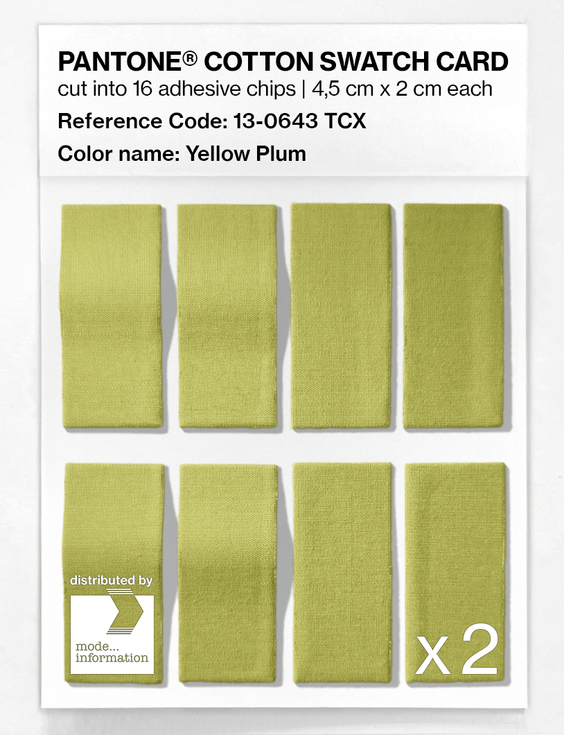 Artikelbild 5 des Artikels “PANTONE® COTTON SWATCH CARD 13-0643 TCX Yellow Plum “