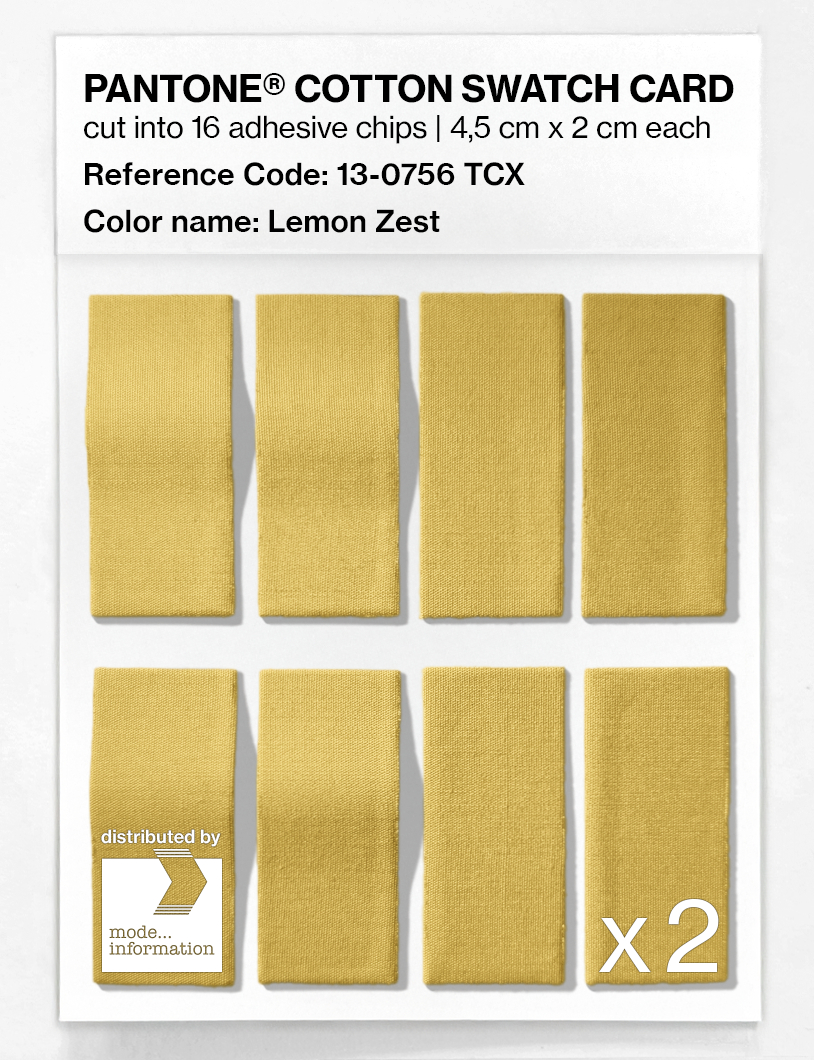 Product image 5 of the product “PANTONE® COTTON SWATCH CARD 13-0756 TCX Lemon Zest ”