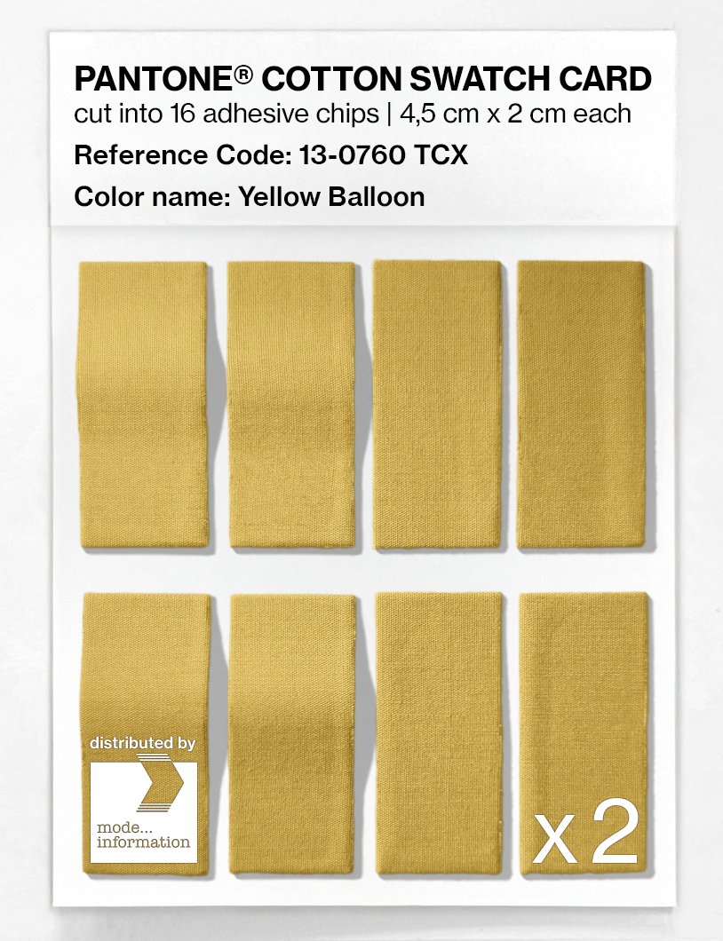Artikelbild 5 des Artikels “PANTONE® COTTON SWATCH CARD 13-0760 TCX Yellow Balloon “