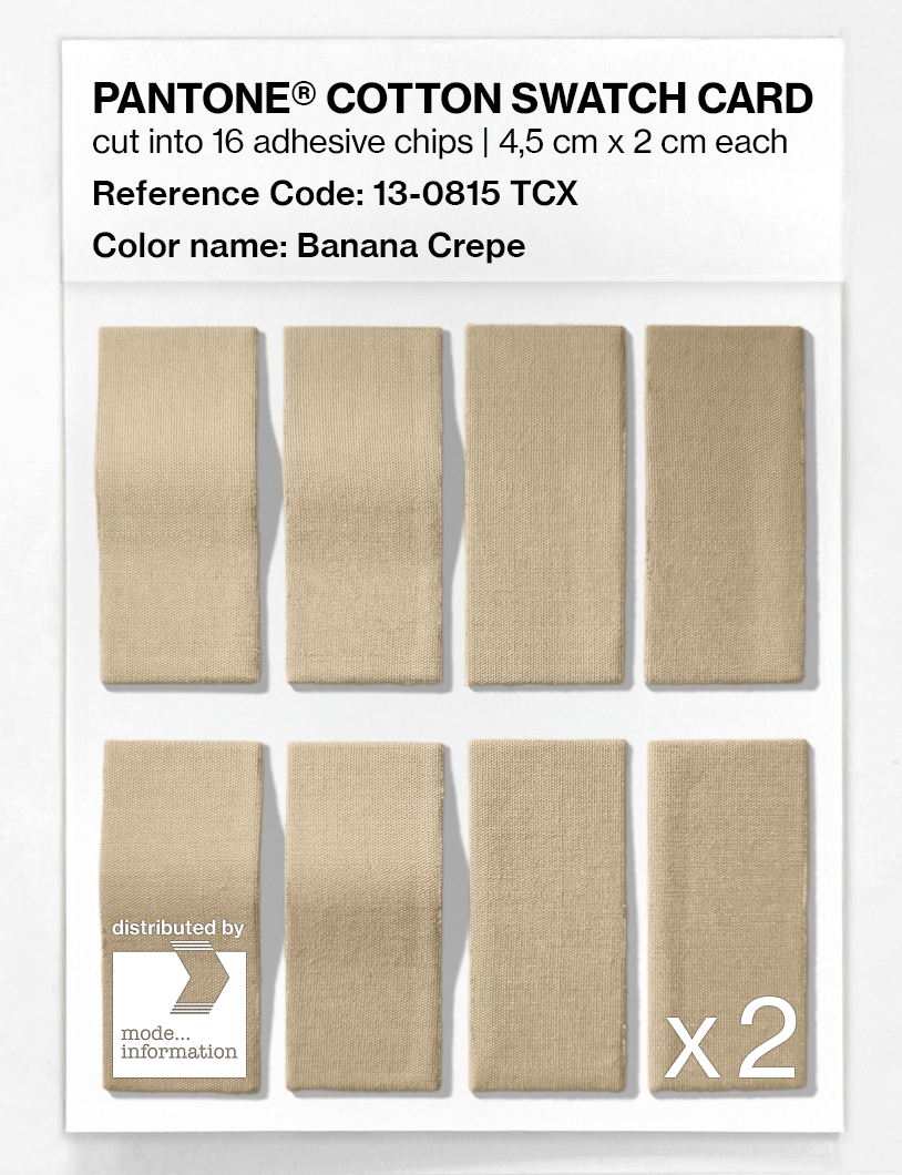 Product image 5 of the product “PANTONE® COTTON SWATCH CARD 13-0815 TCX Banana Crepe ”