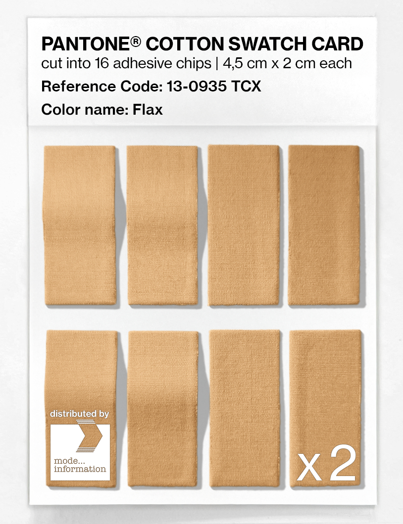 Product image 5 of the product “PANTONE® COTTON SWATCH CARD 13-0935 TCX Flax ”
