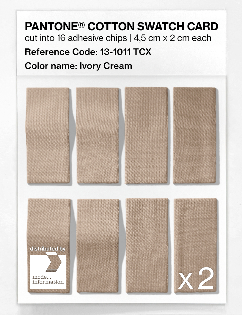 Artikelbild 5 des Artikels “PANTONE® COTTON SWATCH CARD 13-1011 TCX Ivory Cream “