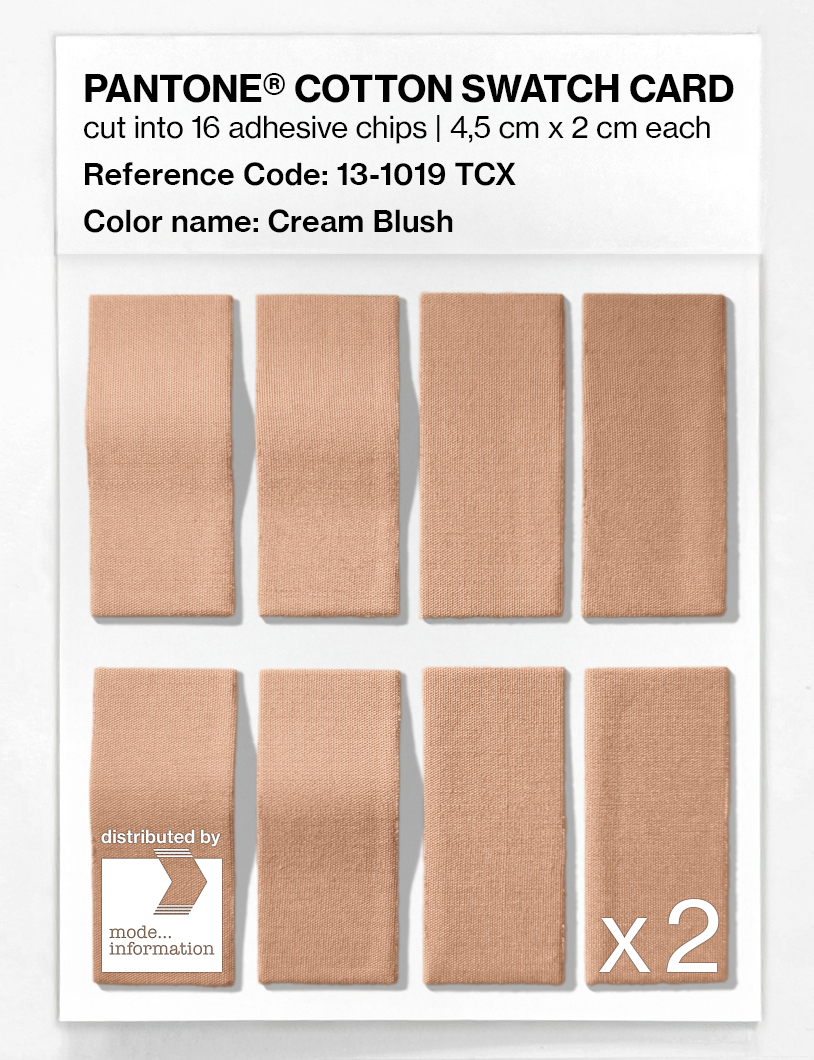 Product image 5 of the product “PANTONE® COTTON SWATCH CARD 13-1019 TCX Cream Blush ”