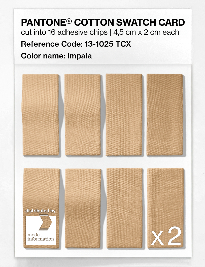 Product image 5 of the product “PANTONE® COTTON SWATCH CARD 13-1025 TCX Impala ”