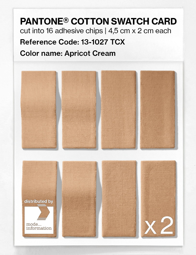 Product image 5 of the product “PANTONE® COTTON SWATCH CARD 13-1027 TCX Apricot Cream ”