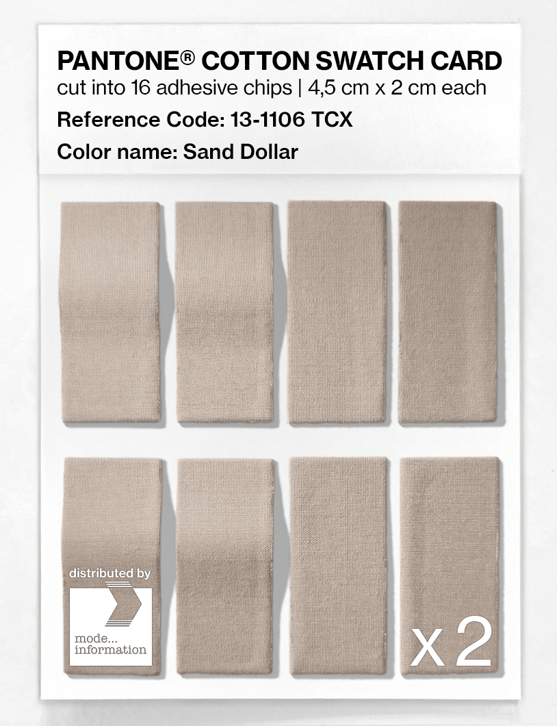Product image 5 of the product “PANTONE® COTTON SWATCH CARD 13-1106 TCX Sand Dollar ”
