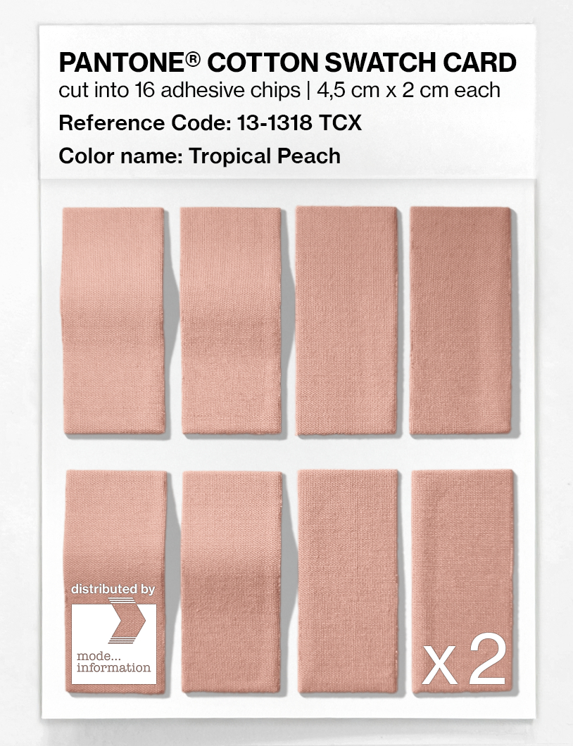 Product image 5 of the product “PANTONE® COTTON SWATCH CARD 13-1318 TCX Tropical Peach ”