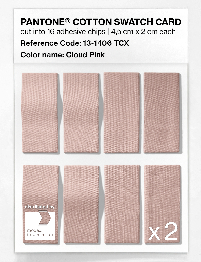 Product image 5 of the product “PANTONE® COTTON SWATCH CARD 13-1406 TCX Cloud Pink ”