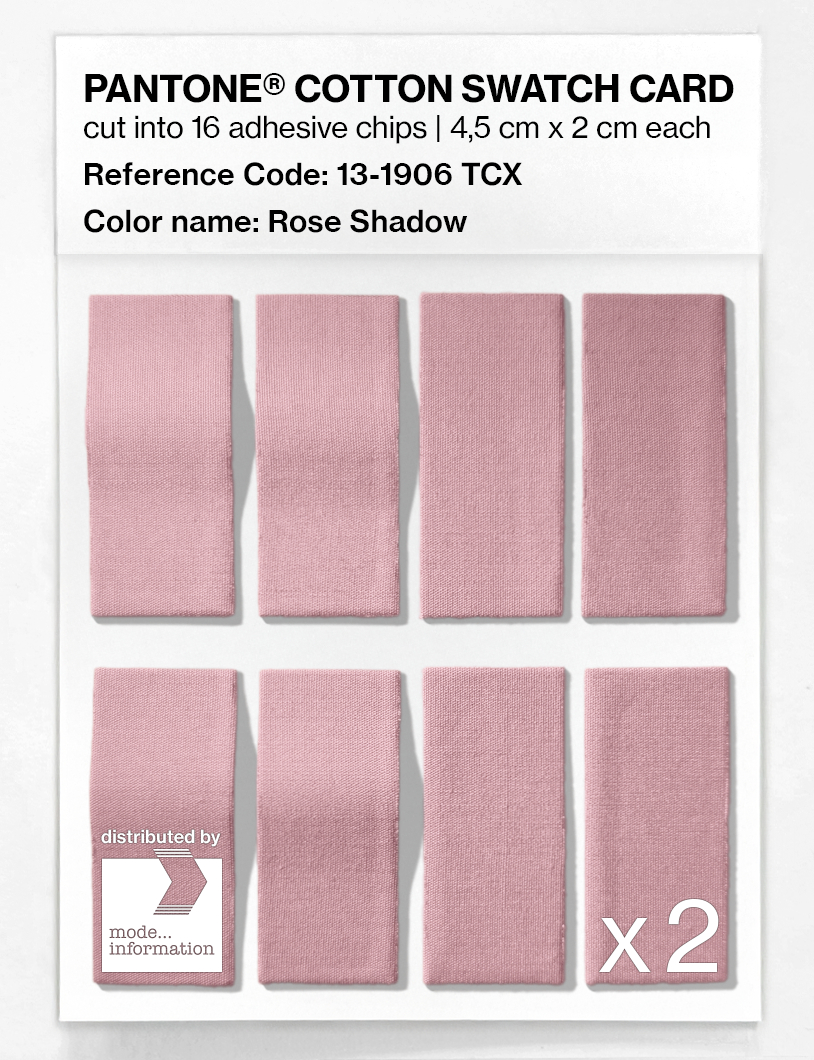 Product image 5 of the product “PANTONE® COTTON SWATCH CARD 13-1906 TCX Rose Shadow ”