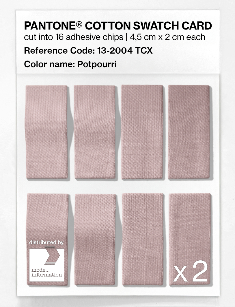Product image 5 of the product “PANTONE® COTTON SWATCH CARD 13-2004 TCX Potpourri ”